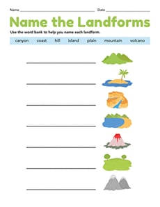 Name the Landforms