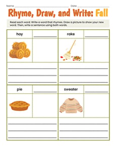 Rhyme, Draw, and Write: Fall