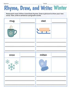 Rhyme, Draw, and Write: Winter