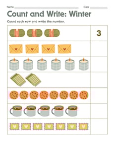 Count and Write: Winter