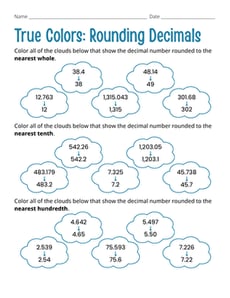 True Colors: Rounding Decimals