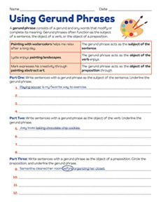 Using Gerund Phrases