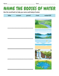 Name the Bodies of Water