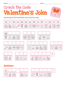Crack the Code: Valentine's Joke