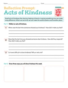 Reflection Prompt: Acts of Kindness