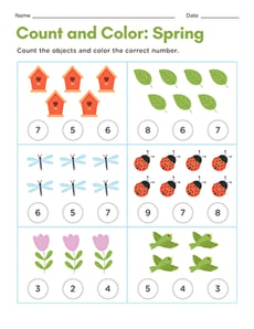Count and Color: Spring