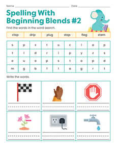 Spelling With Beginning Blends #2
