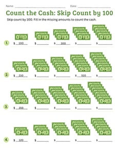 Count the Cash: Skip Count by 100