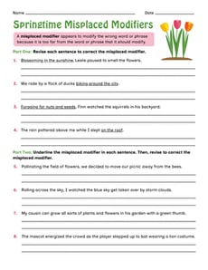 Springtime Misplaced Modifiers