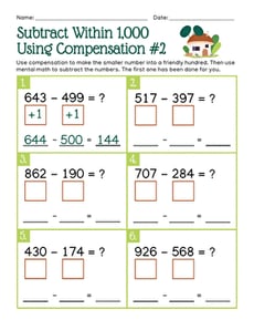 Subtract Within 1,000 Using Compensation #2