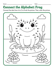 Connect the Alphabet: Frog
