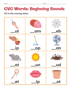 CVC Words: Beginning Sounds