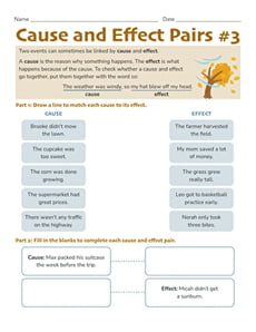Cause and Effect Pairs #3