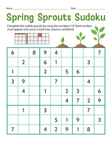 Spring Sprouts Sudoku