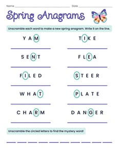 Spring Anagrams