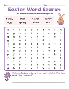 Easter Word Search