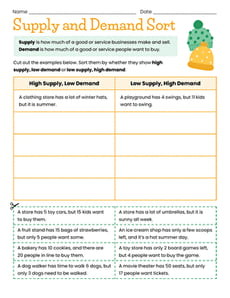 Supply and Demand Sort