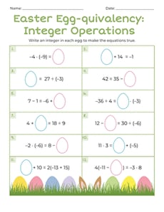 Easter Egg-quivalency: Integer Operations