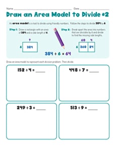 Draw an Area Model to Divide #2