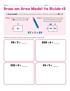 Draw an Area Model to Divide #3