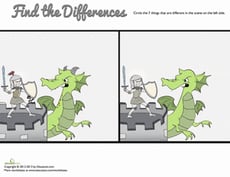 Knight Find the Differences