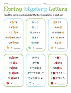 Spring Mystery Letters