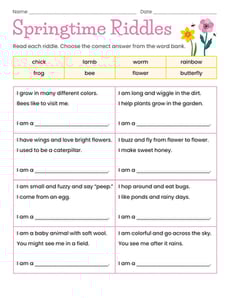 Springtime Riddles