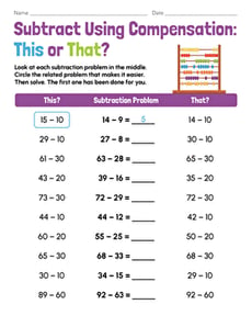 Subtract Using Compensation: This or That?