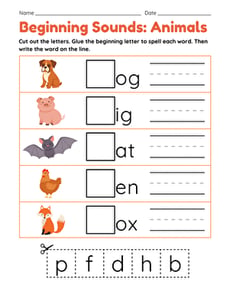 Beginning Sounds: Animals