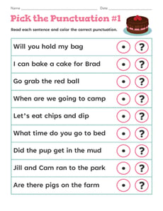 Pick the Punctuation #1
