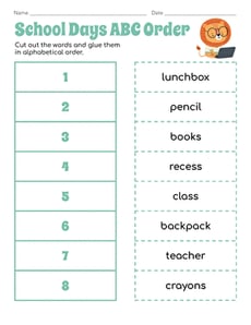 School Days ABC Order