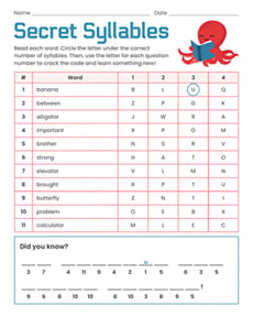 Secret Syllables
