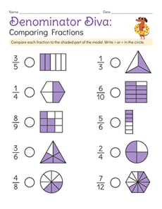 Denominator Diva: Comparing Fractions