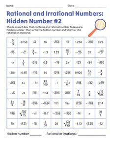 Rational and Irrational Numbers: Hidden Number #2