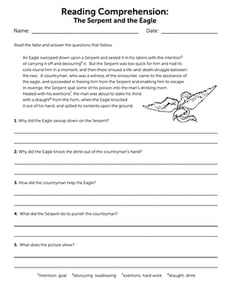 Reading Comprehension: The Serpent and the Eagle
