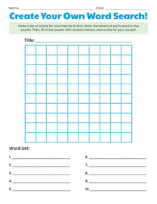 Create Your Own Word Search!