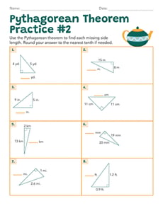 Pythagorean Theorem Practice #2