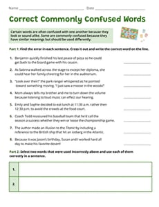 Correct Commonly Confused Words