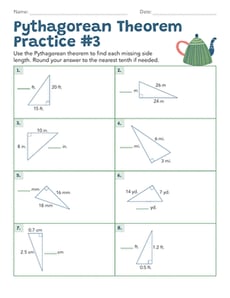 Pythagorean Theorem Practice #3