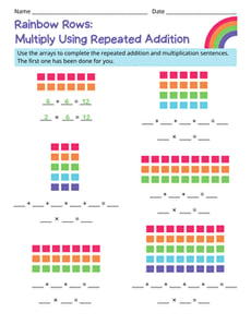 Rainbow Rows: Multiply Using Repeated Addition
