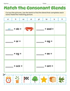 Match the Consonant Blends