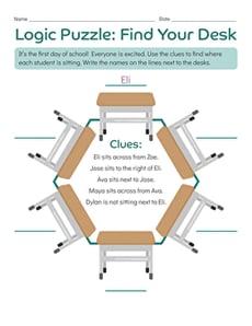 Logic Puzzle: Find Your Desk