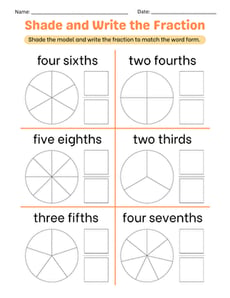 Shade and Write the Fraction