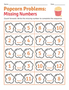 Popcorn Problems: Missing Numbers