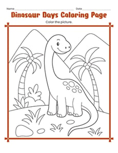 Dinosaur Days Coloring Page