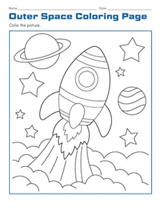 Outer Space Coloring Page