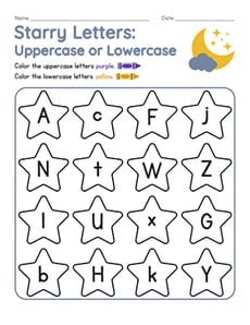 Starry Letters: Uppercase or Lowercase