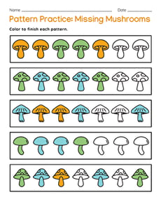 Pattern Practice: Missing Mushrooms