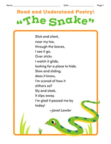 Read and Understand Poetry: "The Snake"