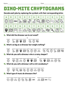 Dino-mite Cryptograms